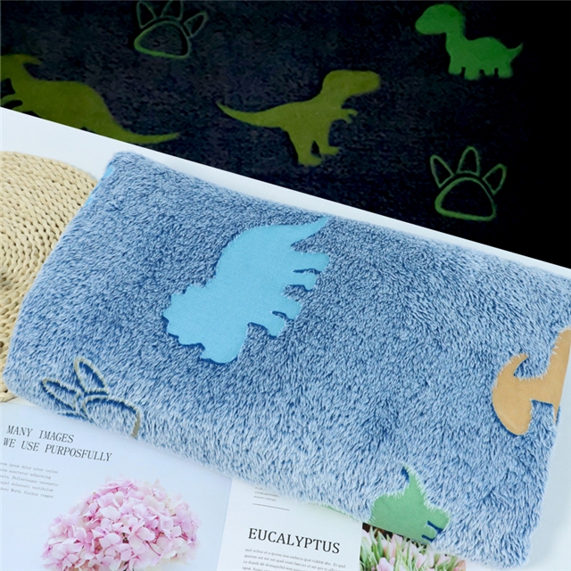 cartoon printed luminous flannel fabric