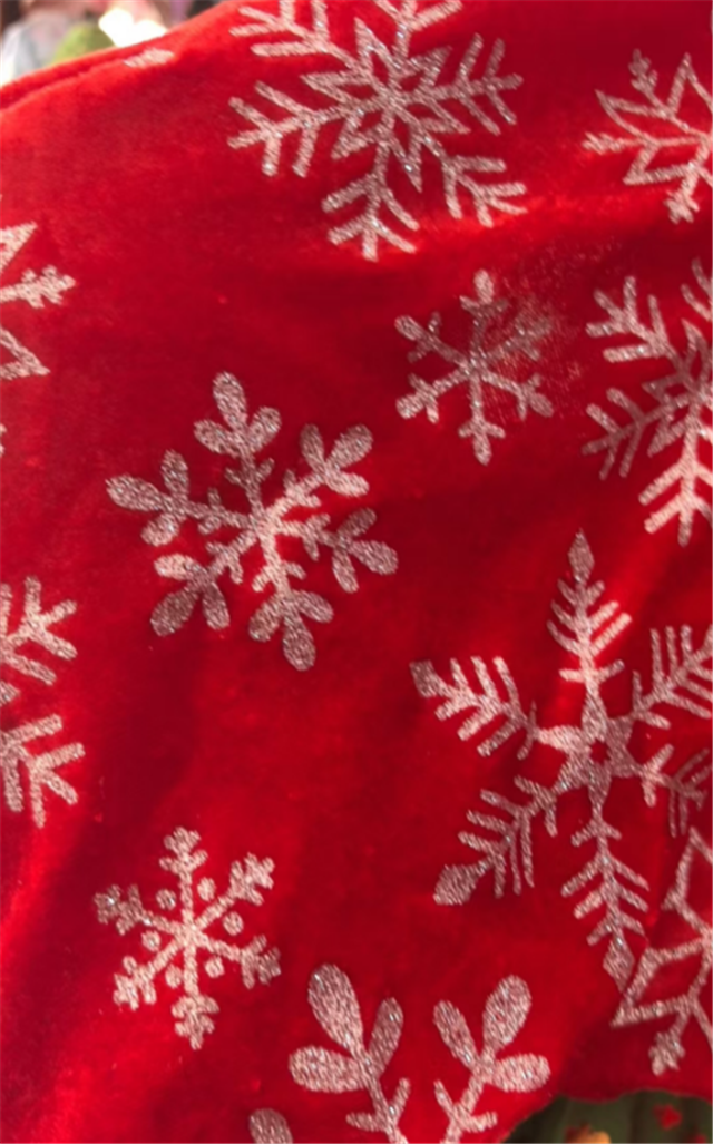 glitter christmas snowflake faux linen
