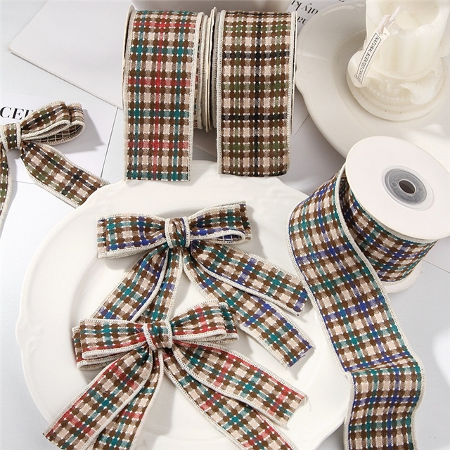 cotton color woven plain weave color checkered line edged