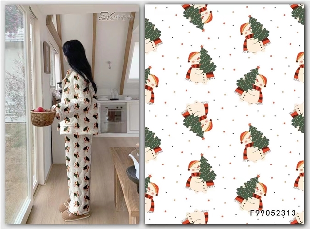 christmas 100% cotton flannel digital printed fabric