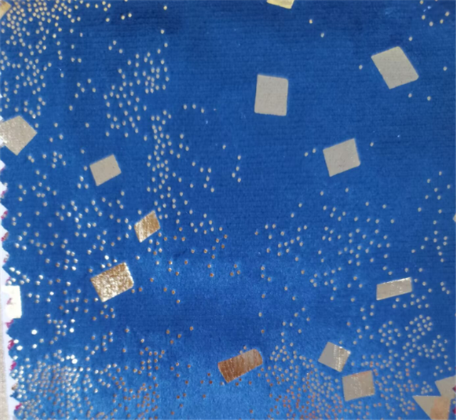 hot stamping dot geometry short plush fabric