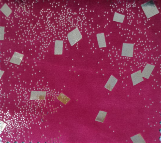 hot stamping dot geometry short plush fabric