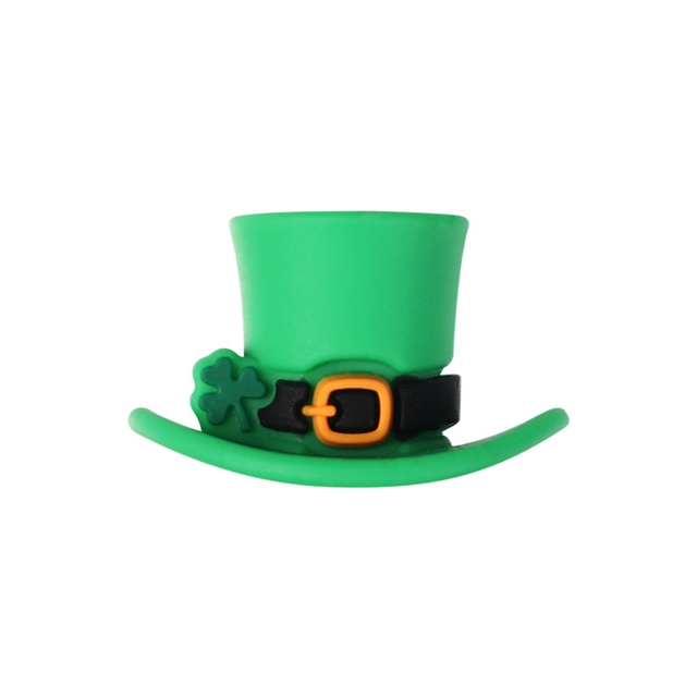 silicone three-dimensional st patricks silicone beads