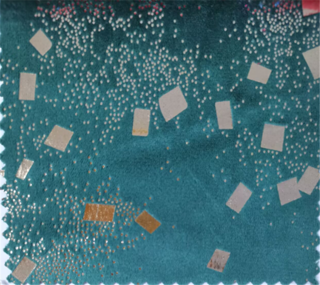 hot stamping dot geometry short plush fabric