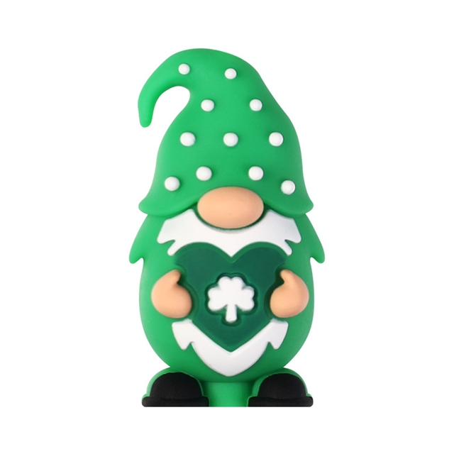 silicone three-dimensional st patricks silicone beads