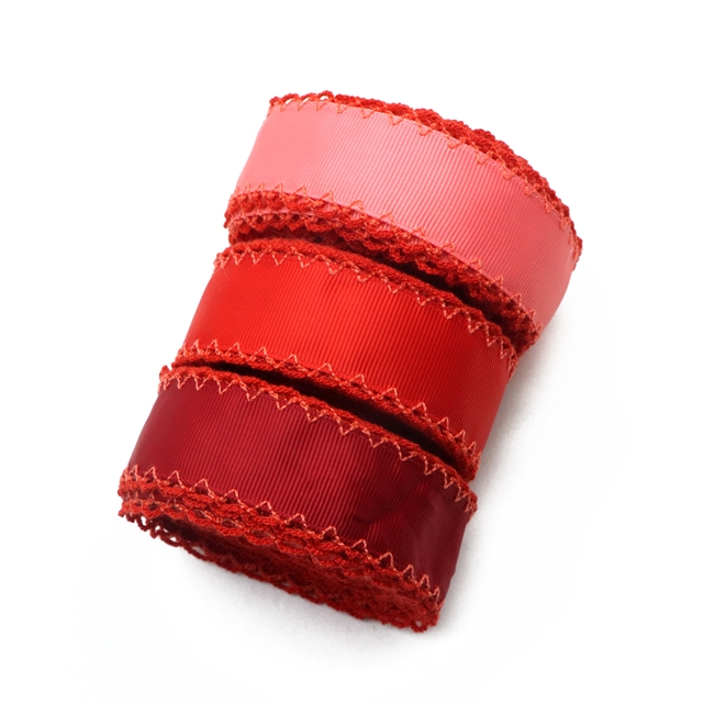 grosgrain red series grosgrain double layer two-color hook ribbon