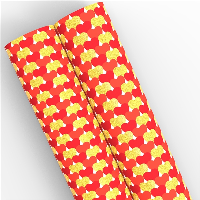 self printed gold foil faux leather fabric