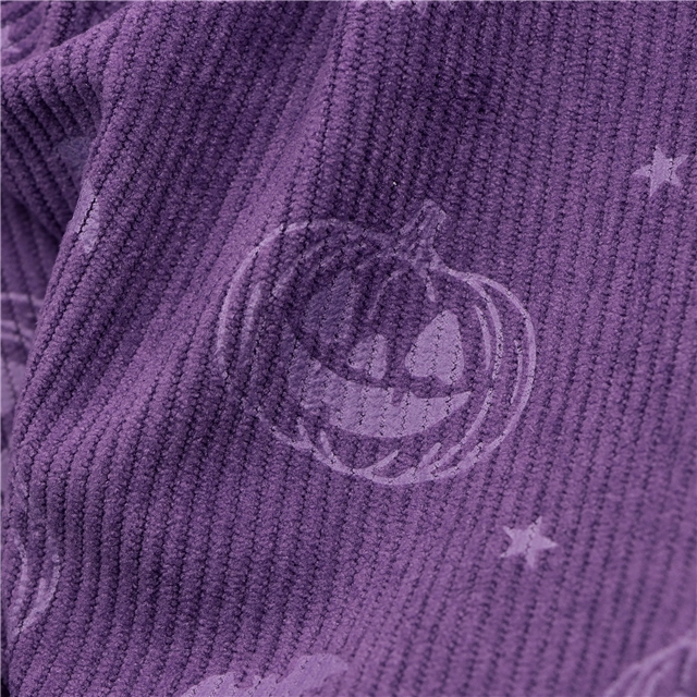 8w  halloween embossed pumpkin pattern corduroy fabric
