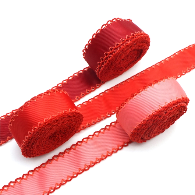 grosgrain red series grosgrain double layer two-color hook ribbon