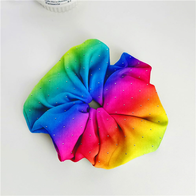 hot stamping 2 ways gainbow gradient knit fabric