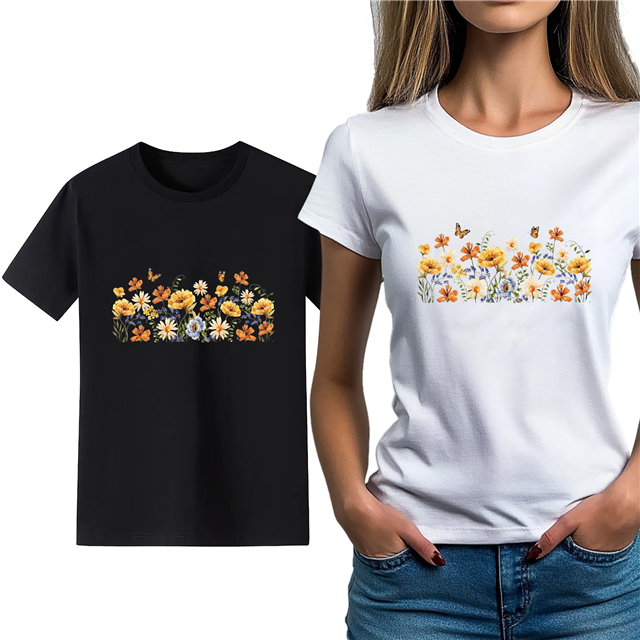 cotton Iron On Transfer Stickers and T-shirts