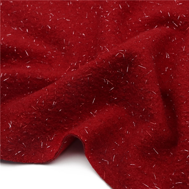 bright silk looped woolen fabric 7#red,50*130cm(19.7*51.2