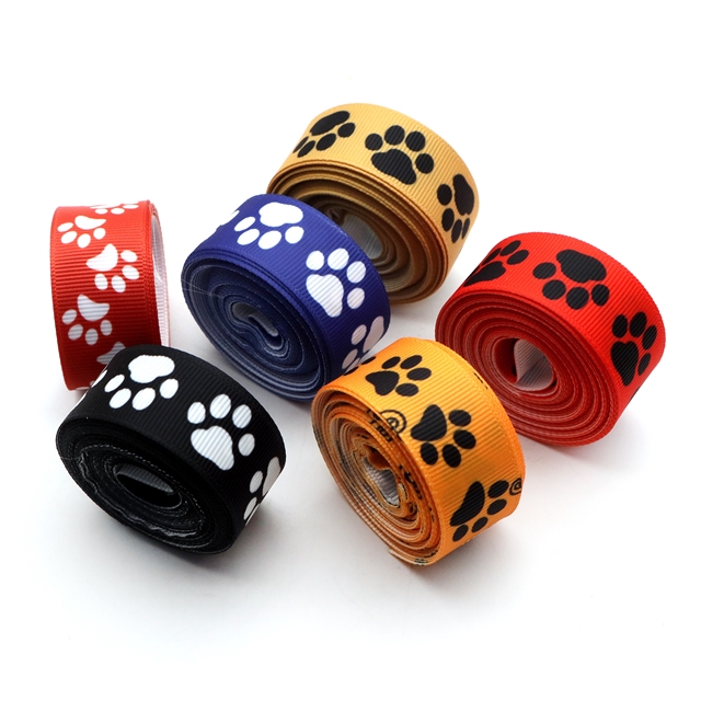 7/8" 22mm heat transfer printed grosgrain ribbon