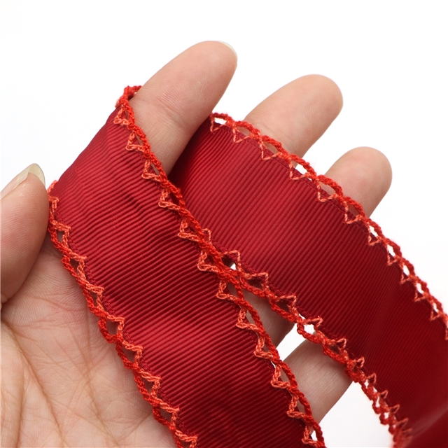 grosgrain red series grosgrain double layer two-color hook ribbon