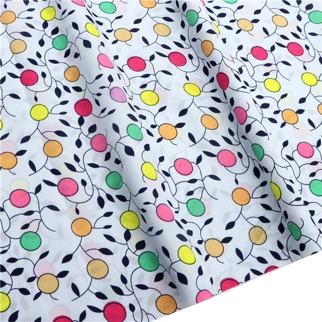 100％ polyester round leaf 100％ polyester fabric