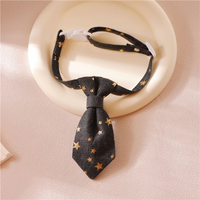 polyester pentagram adjustable pet tie collar