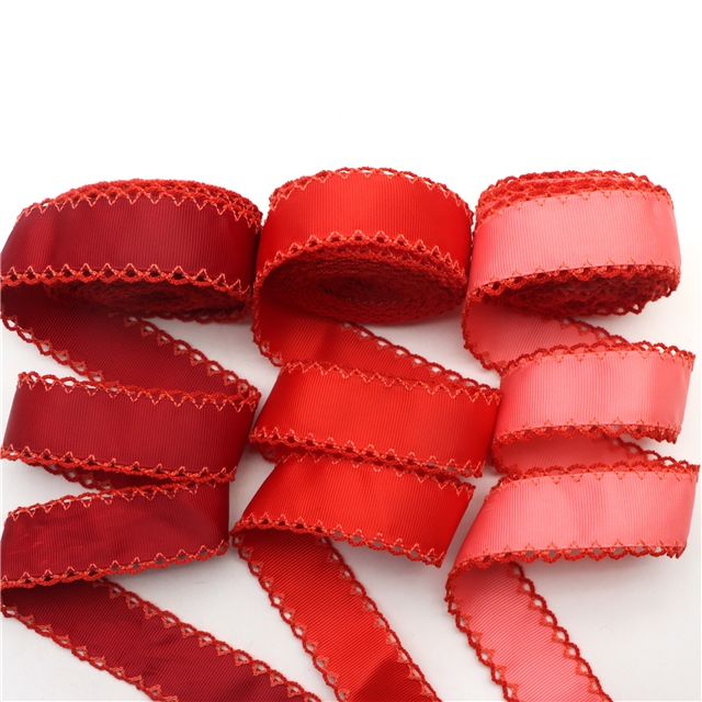 grosgrain red series grosgrain double layer two-color hook ribbon