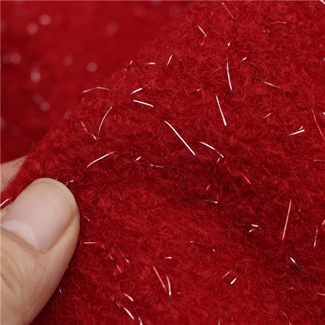 bright silk looped woolen fabric 7#red,50*130cm(19.7*51.2