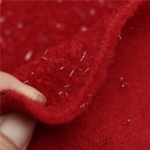 bright silk looped woolen fabric 7#red,50*130cm(19.7*51.2
