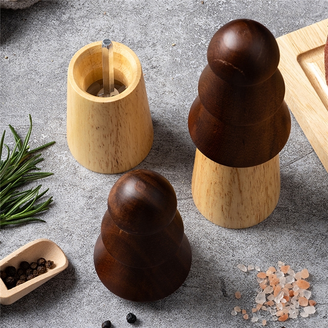 new small tree wooden manual pepper grinder