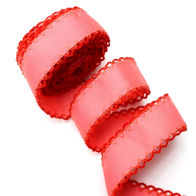 grosgrain red series grosgrain double layer two-color hook ribbon