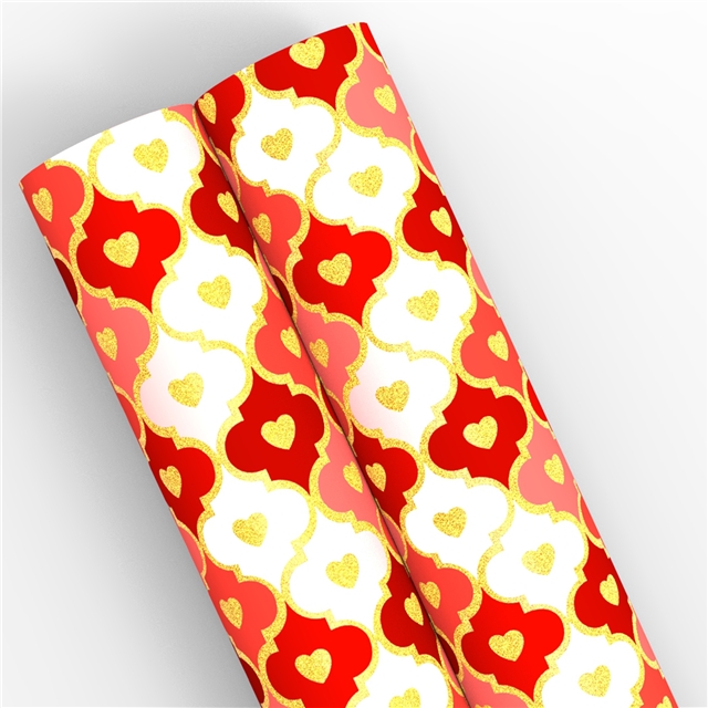 self printed gold foil faux leather fabric