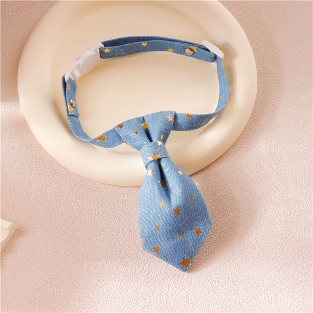 polyester pentagram adjustable pet tie collar