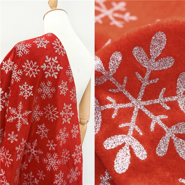 glitter christmas snowflake faux linen