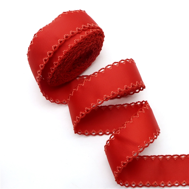 grosgrain red series grosgrain double layer two-color hook ribbon