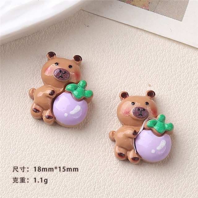 plastic/resin fruit capybara 3d resin accessories
