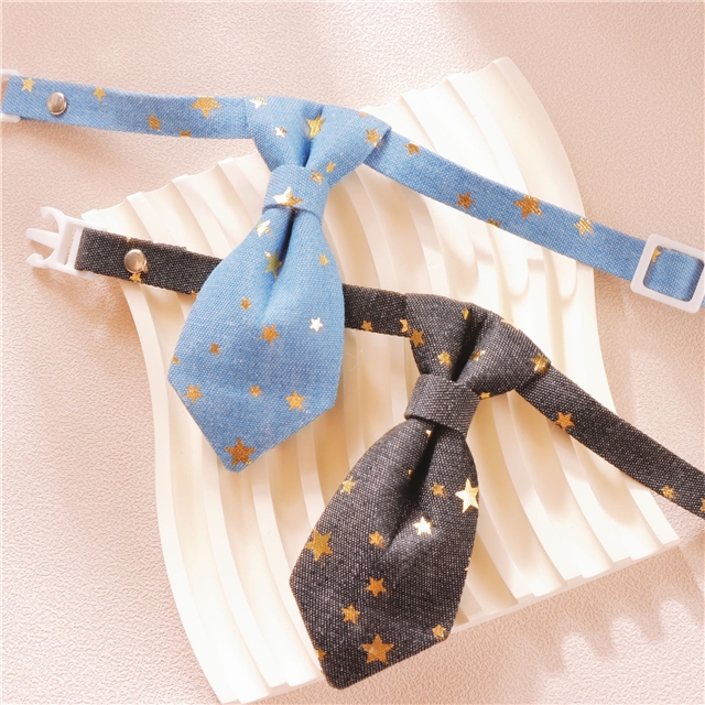 polyester pentagram adjustable pet tie collar