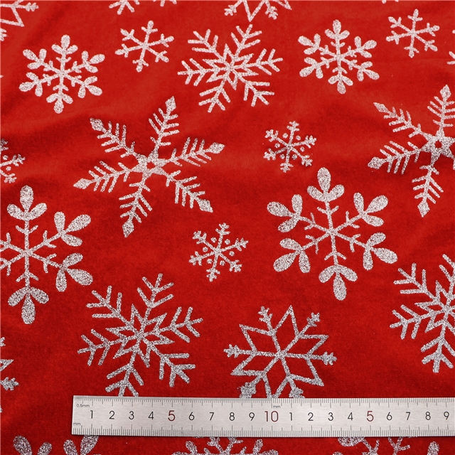 glitter christmas snowflake faux linen