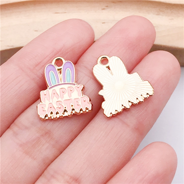 alloy easter drop oil alloy pendant