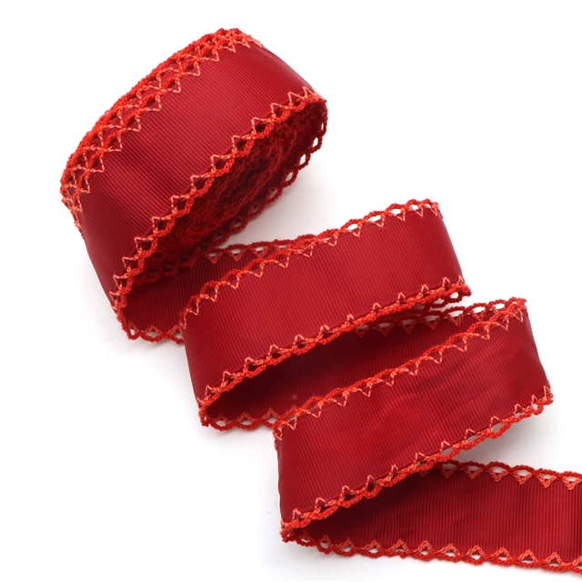 grosgrain red series grosgrain double layer two-color hook ribbon
