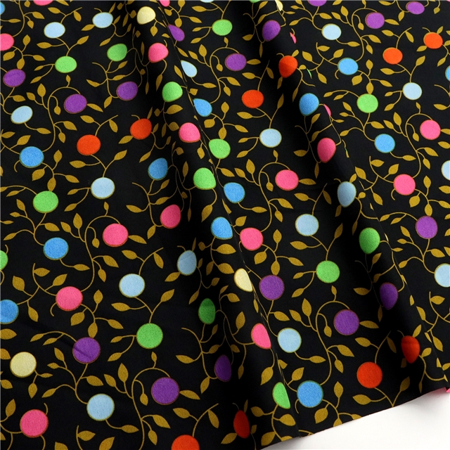 100％ polyester round leaf 100％ polyester fabric