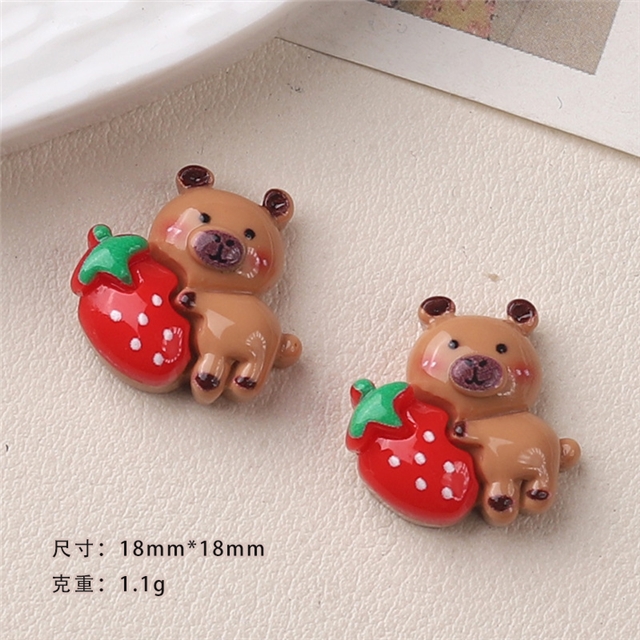 plastic/resin fruit capybara 3d resin accessories