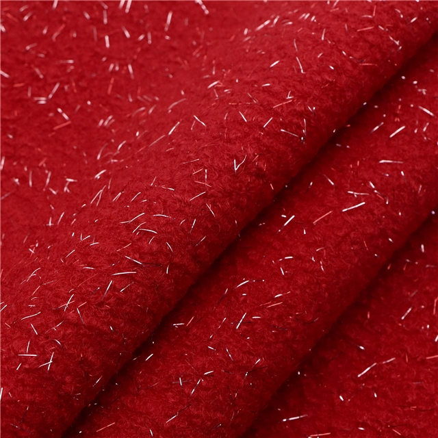 bright silk looped woolen fabric 7#red,50*130cm(19.7*51.2
