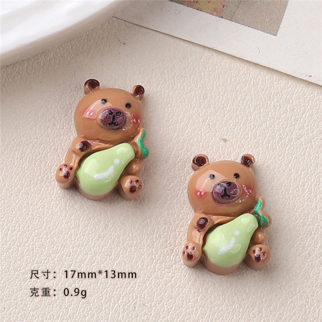 plastic/resin fruit capybara 3d resin accessories