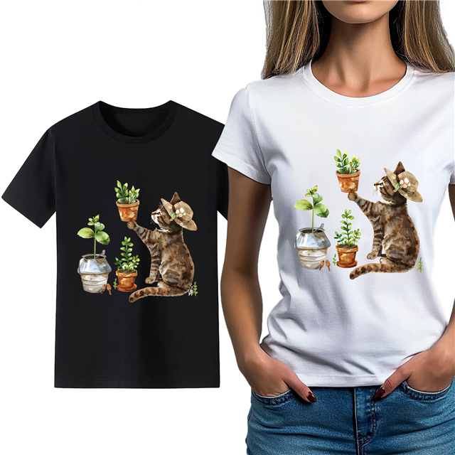 cotton Iron On Transfer Stickers and T-shirts