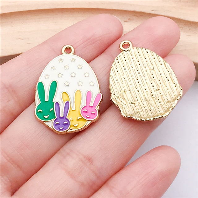 alloy easter drop oil alloy pendant