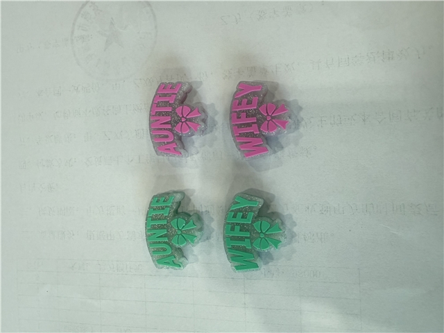 silicone glitter bow letters silicone beads