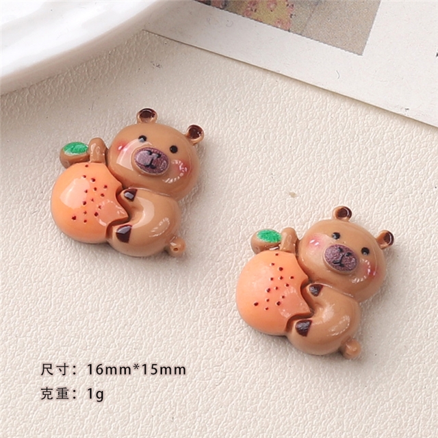 plastic/resin fruit capybara 3d resin accessories