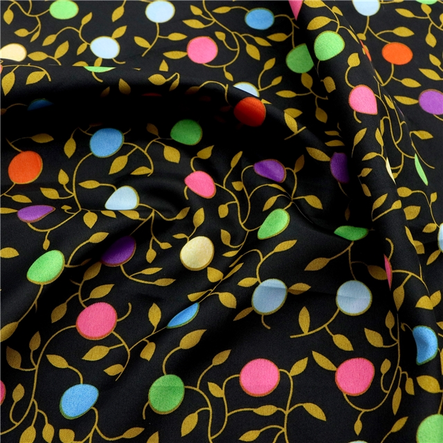 100％ polyester round leaf 100％ polyester fabric