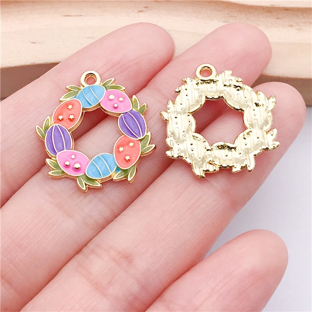 alloy easter drop oil alloy pendant