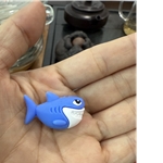 three-dimensional shark silicone bead