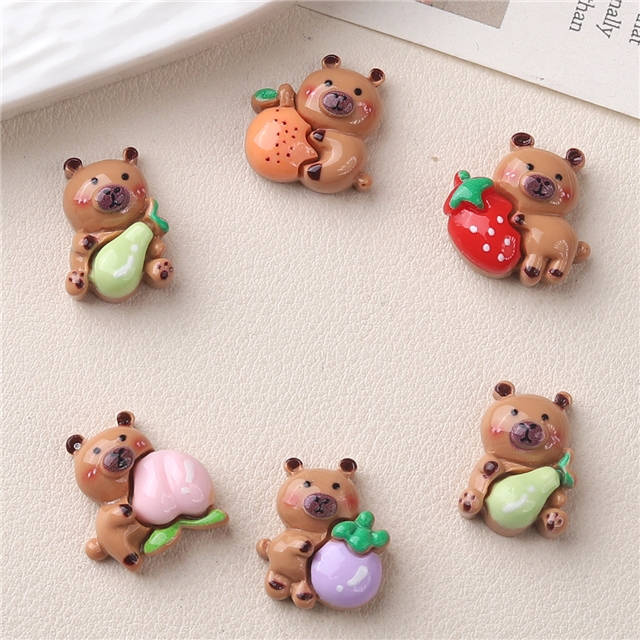 plastic/resin fruit capybara 3d resin accessories