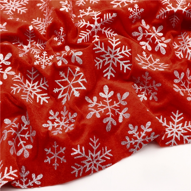 glitter christmas snowflake faux linen