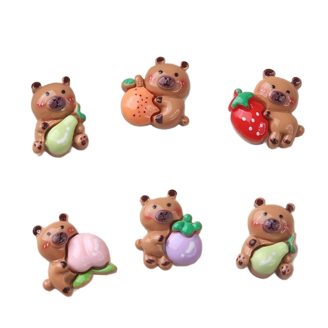 plastic/resin fruit capybara 3d resin accessories