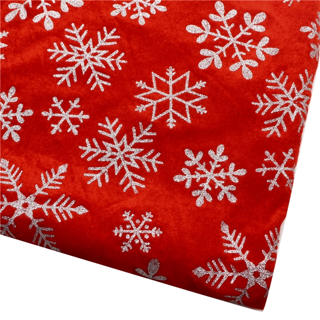 glitter christmas snowflake faux linen