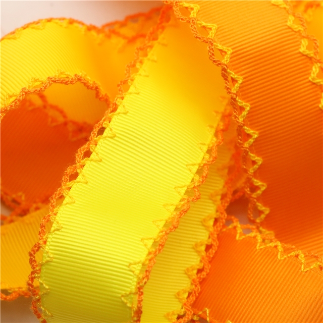 grosgrain yellow series grosgrain double layer two-color hook ribbon